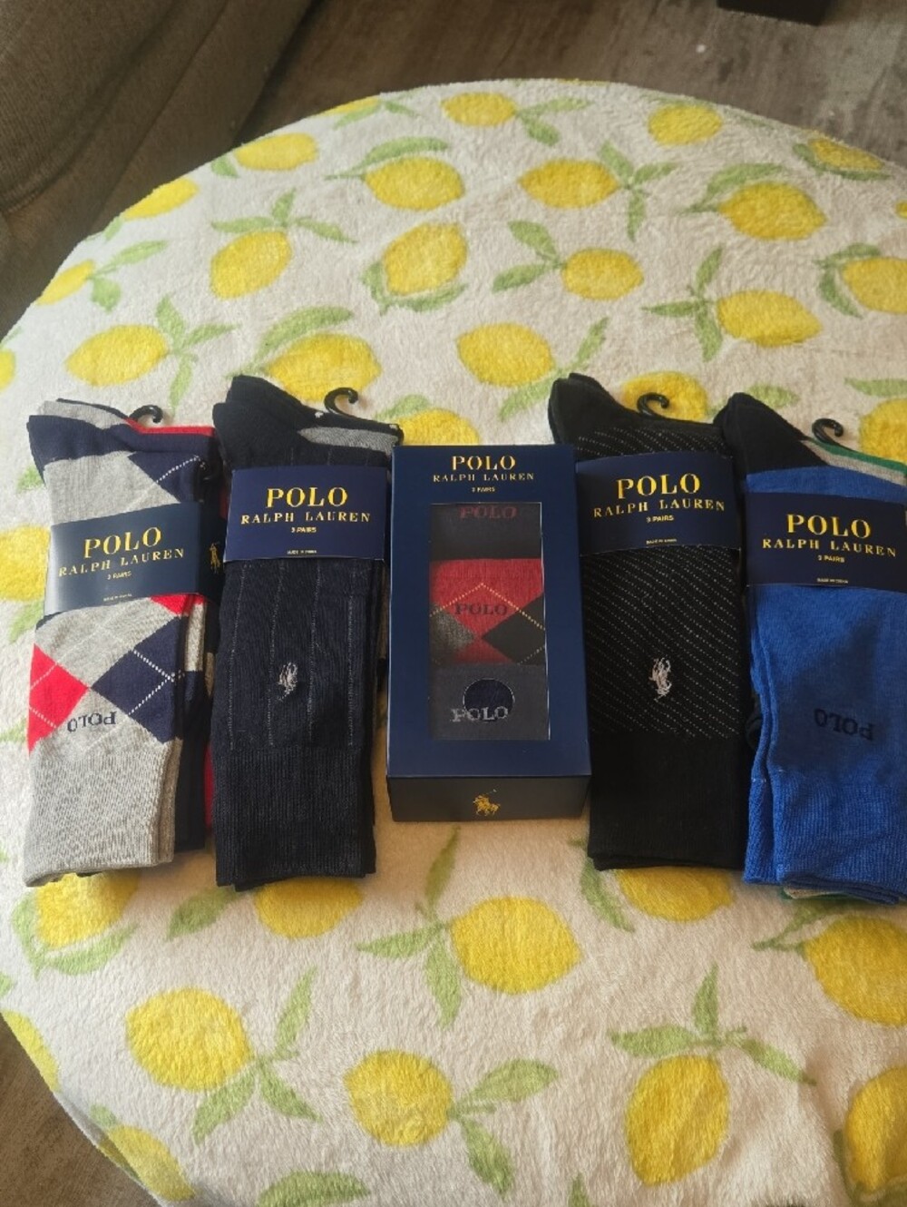 NWT - Wholesale Lot 5 Packs Polo Ralph Lauren Men's Dress Socks...Sz 6 - 12.5